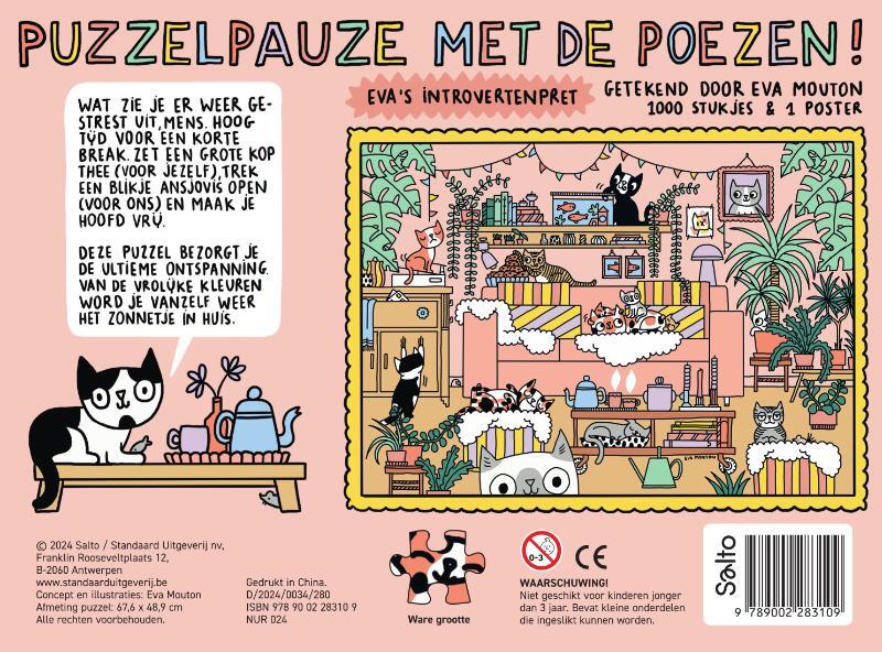 Eva's introvertenpret: Puzzelpauze met de poezen! 2