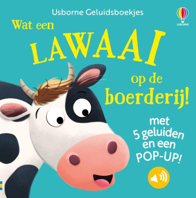 Omslag van boek: Wat een lawaai op de boerderij!