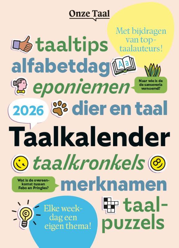 Omslag van boek: Onze Taal Taalkalender 2026