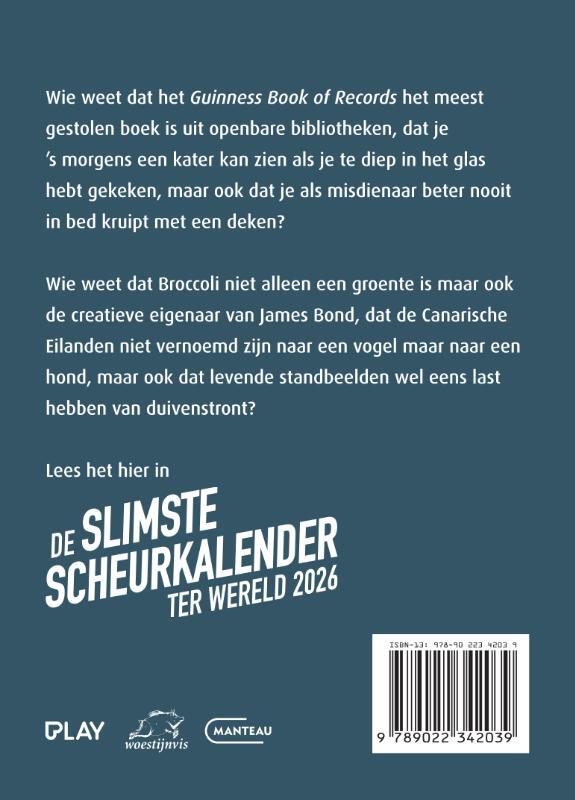 De Slimste Scheurkalender ter Wereld 2026 2