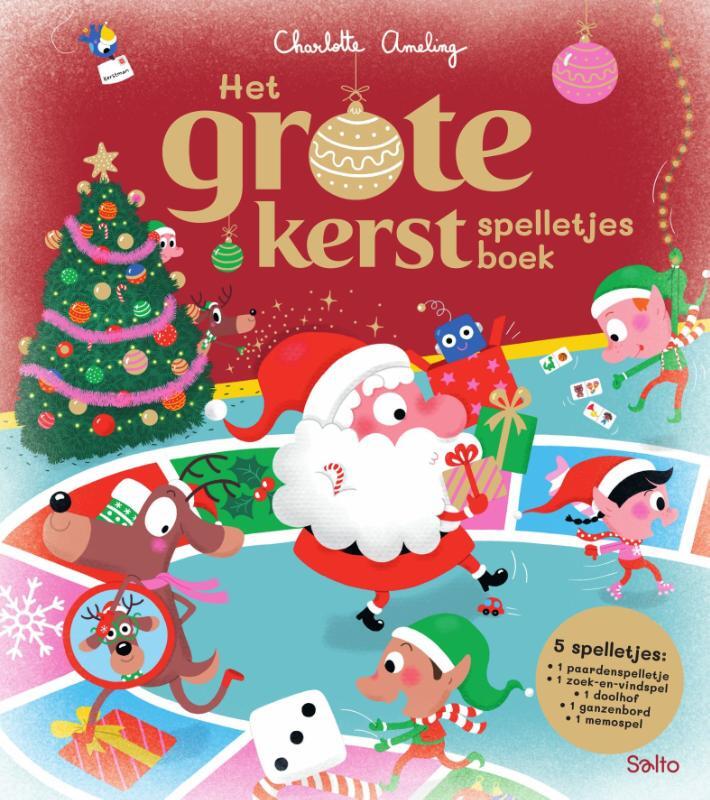 Omslag van boek: Het grote kerstspelletjesboek