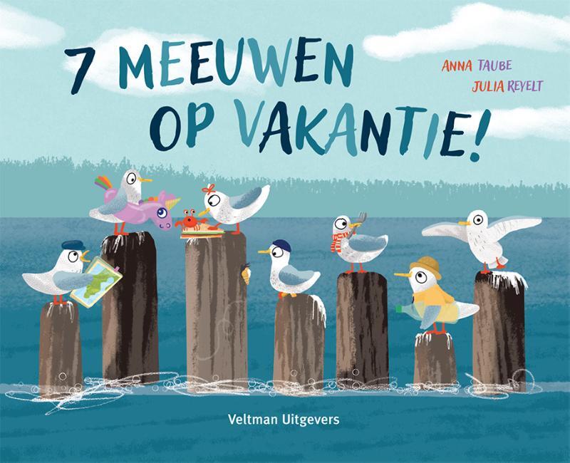 Omslag van boek: 7 meeuwen op vakantie!