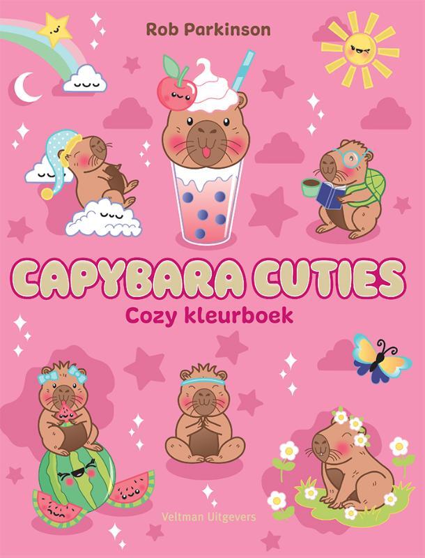 Omslag van boek: Capybara Cuties - Cozy Kleurboek