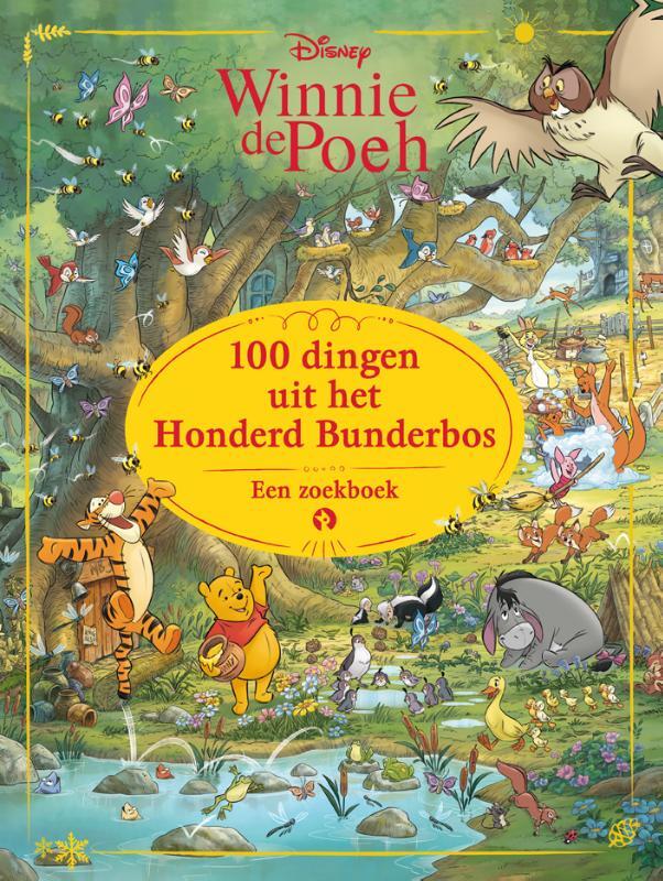 Omslag van boek: Winnie de Poeh: 100 dingen uit het Honderd Bunderbos. Een zoekboek.