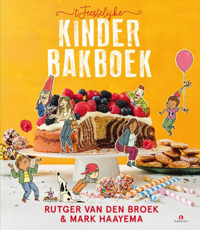 Omslag van boek: t Feestelijke kinderbakboek