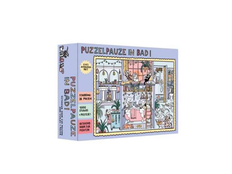 Omslag van boek: Eva's introvertenpret- Puzzelpauze in bad