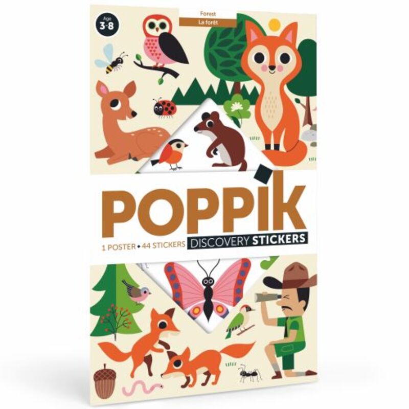 Omslag van boek: Bos - 45 herbruikbare stickers
