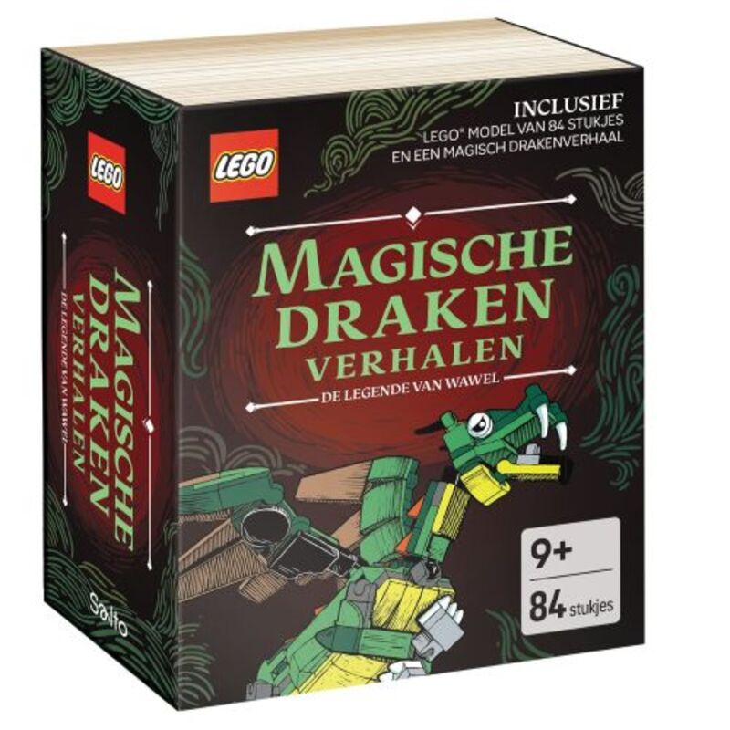 Omslag van boek: Magische drakenverhalen: de legende van Wawel (groene draakje)