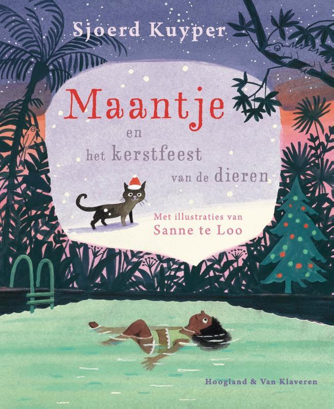 Omslag van boek: Maantje en het kerstfeest van de dieren